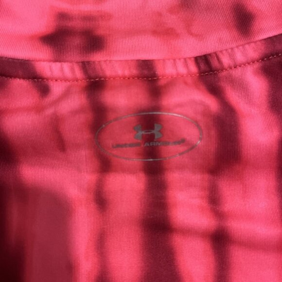 Under Armour Shirt Womens Small Pink ColdGear Fitted Mock Long Sleeve Athletic - Picture 5 of 5